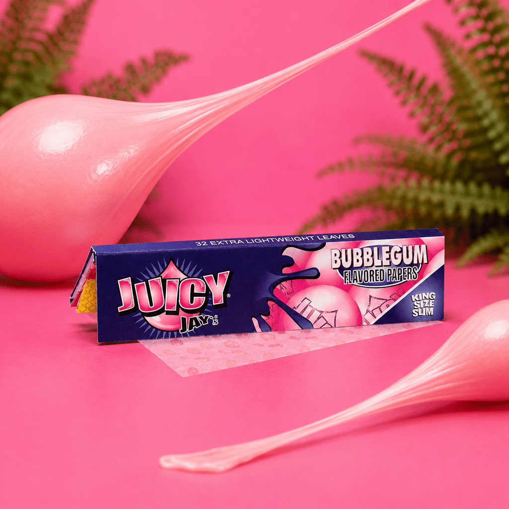 Juicy Jay's Bubblegum King Size (Slim) Papers | Shisha Glass