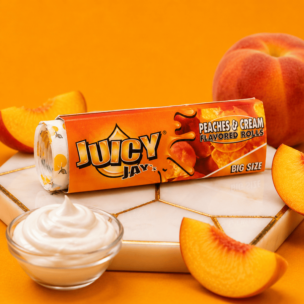 Juicy jay's Peaches & Cream 5mt Roll | Shisha Glass