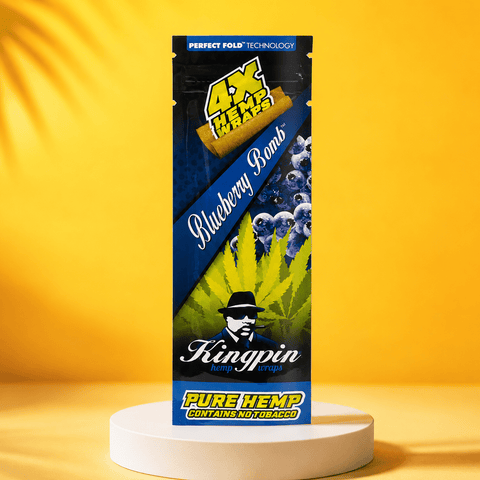 Kingpin Hemp Blueberry Bomb 4pk | Shisha Glass