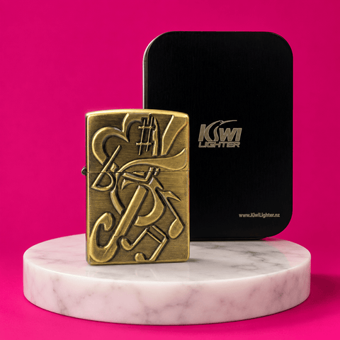 Kiwi Lighter Golden Music | Shisha Glass