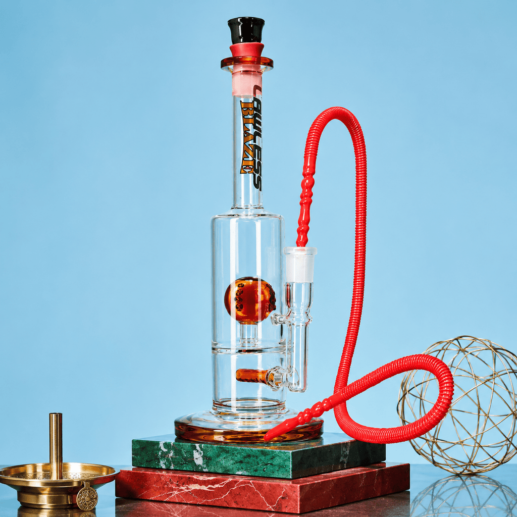 Lawless Blaze Glass Waterpipe with Double Percolator 31cm | Shisha Glass