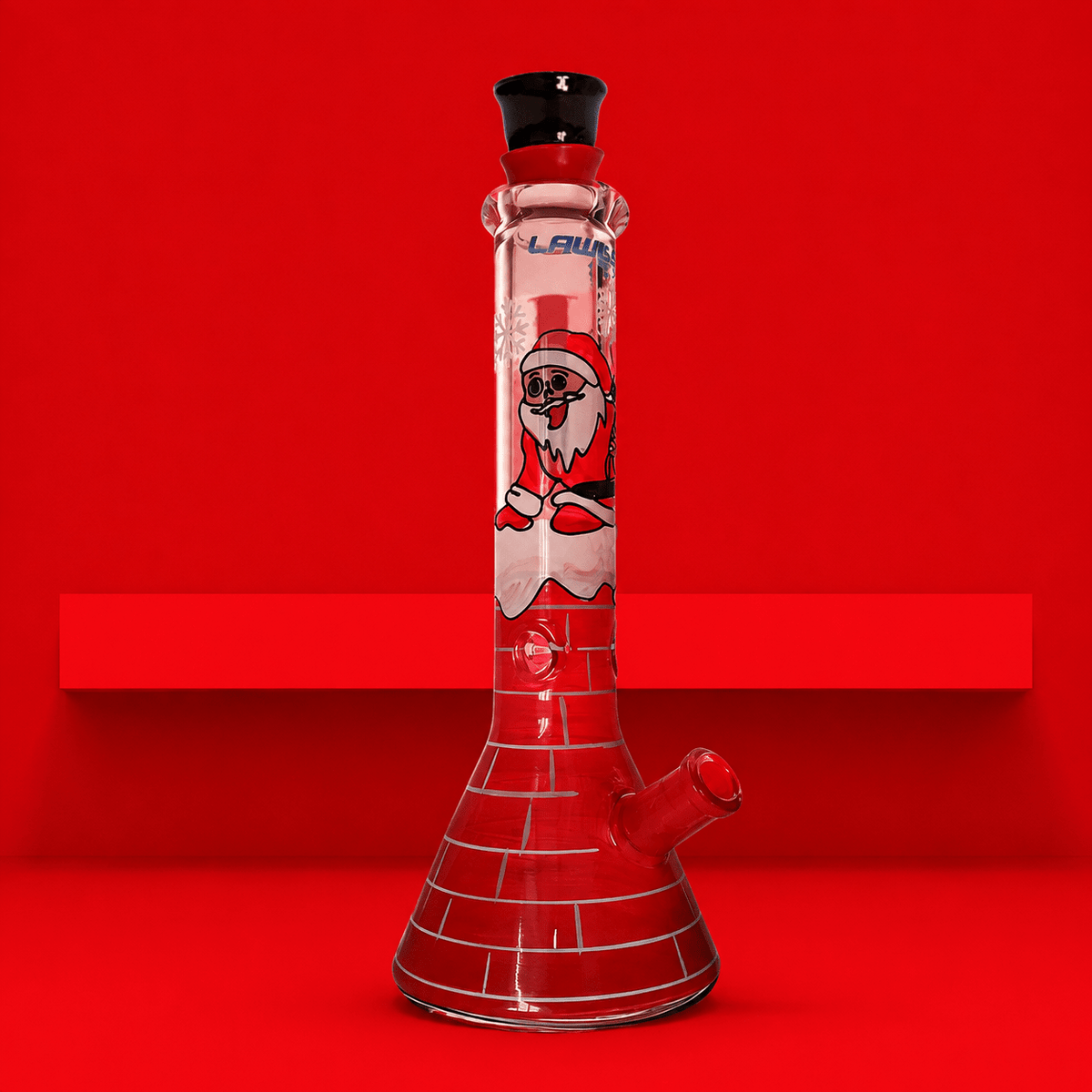 Lawless Santa Beaker Base Glass Waterpipe 32cm | Shisha Glass