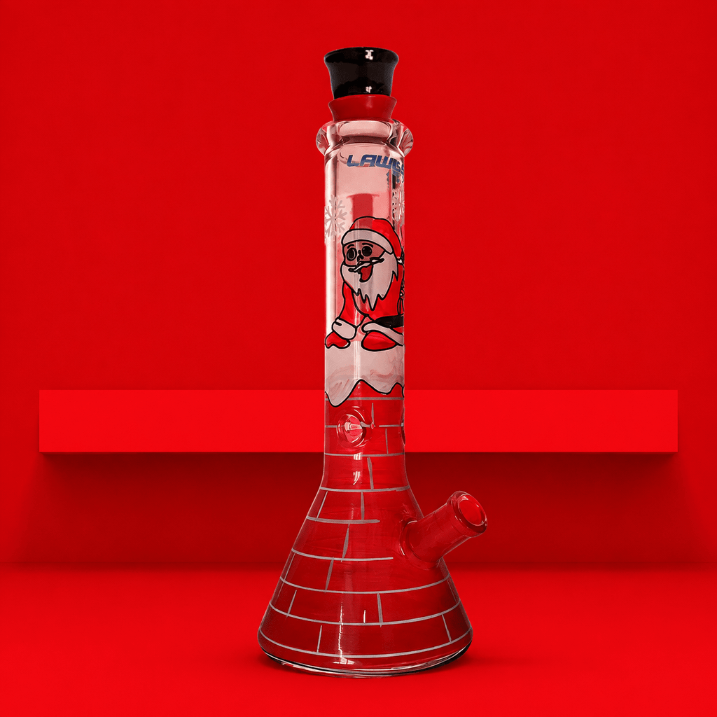 Lawless Santa Beaker Base Glass Waterpipe 32cm | Shisha Glass