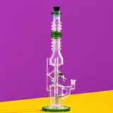 Matrix Shape Glass Waterpipe with Barrel Percolator 40cm | Shisha Glass