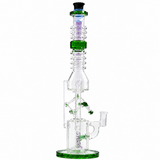 Matrix Shape Glass Waterpipe with Barrel Percolator 40cm | Shisha Glass