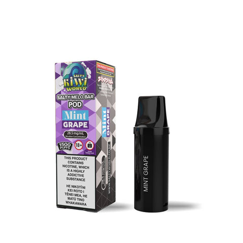 Mint Grape - Salty MELO Bar Replacement Pod 28.5mg/ml | Shisha Glass
