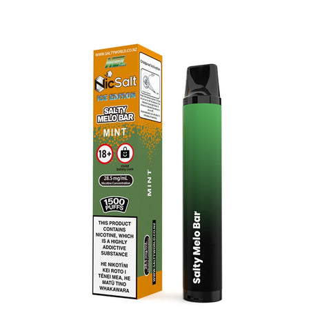 Mint - Salty MELO Bar Disposable Vape 28.5mg/ml | Shisha Glass