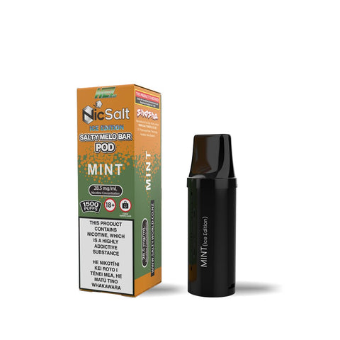 Mint - Salty MELO Bar Replacement Pod 28.5mg/ml | Shisha Glass