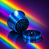 NBT Aluminum Flat Cone Grinder 78mm 4xParts | Shisha Glass