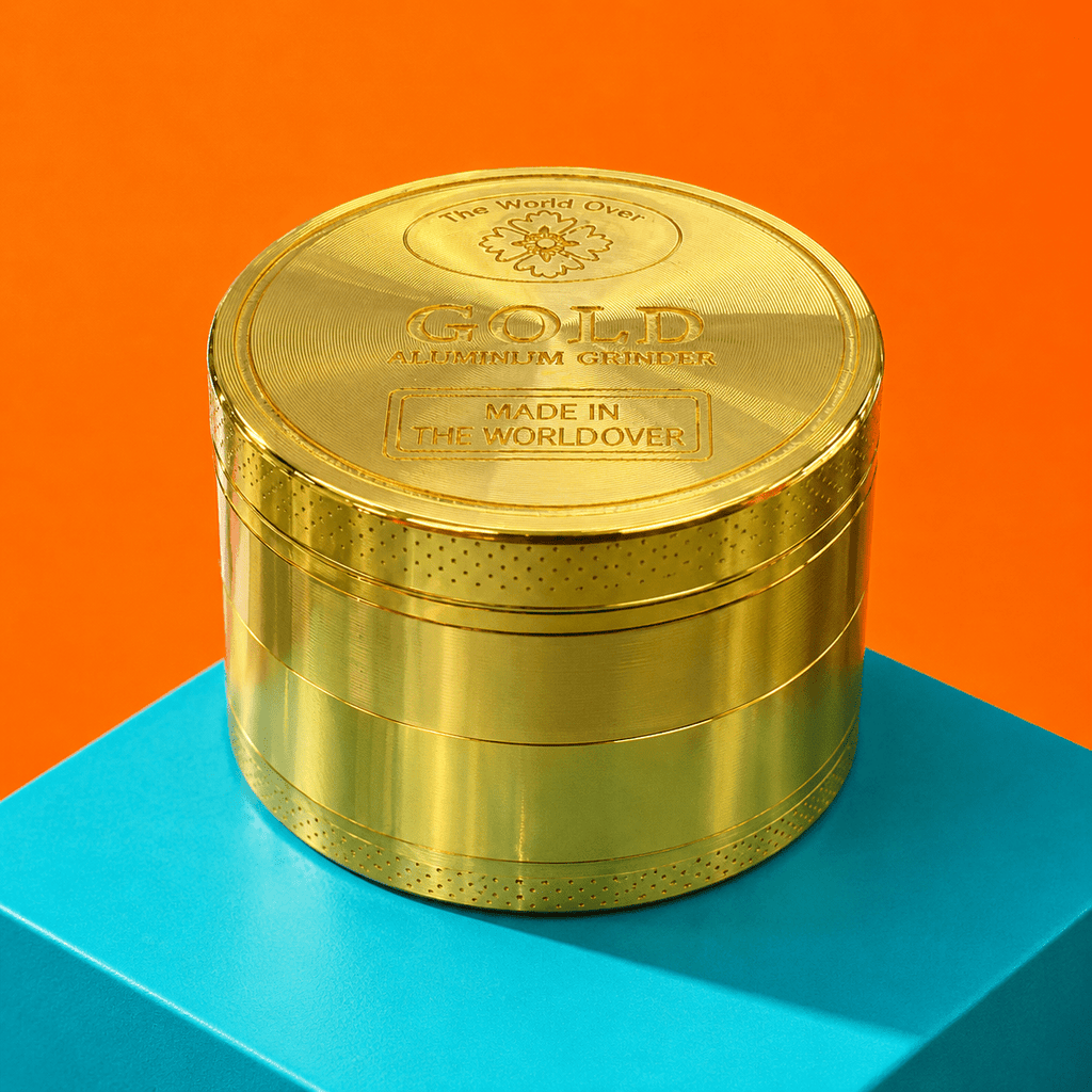 NBT Aluminum Gold Coil Grinder 4xParts | Shisha Glass