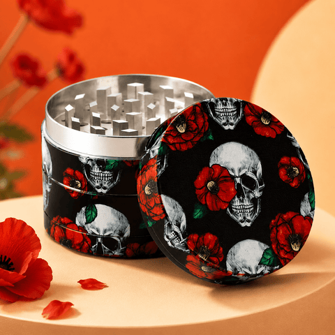 NBT Aluminum Skull Flower Grinder 50mm 4xParts | Shisha Glass