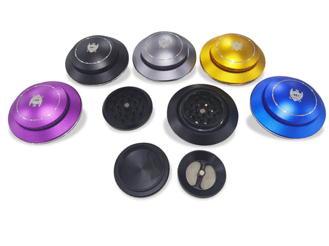 NBT Aluminum UFO Shaped Grinder 79mm 4xParts | Shisha Glass