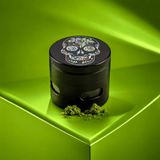 NBT B-47 Flower Skull Grinder 4xParts 63mm | Shisha Glass