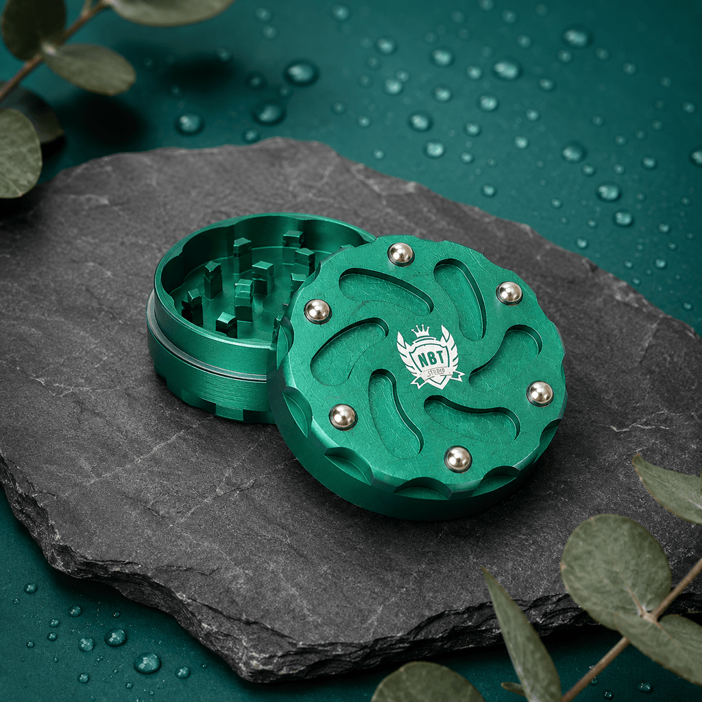 NBT Fan Blade Pattern Grinder 62mm 2xParts | Shisha Glass