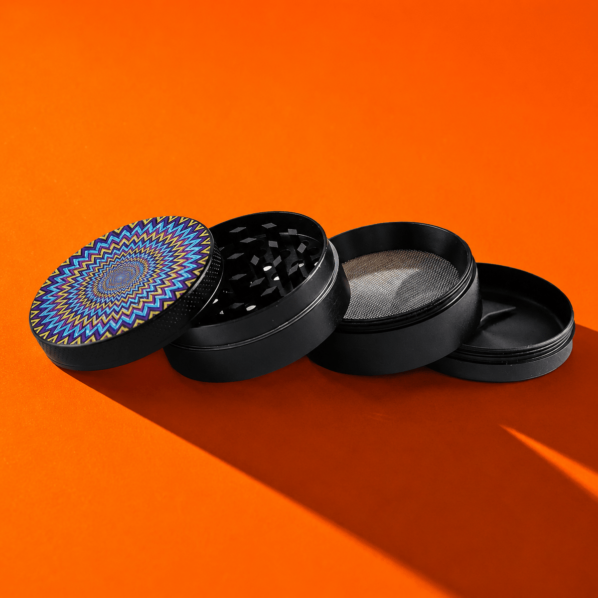NBT Hypno Pattern Grinder 4xParts JL-395 | Shisha Glass