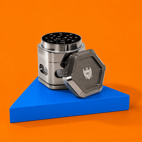 NBT Metal Hexagon Grinder 63mm 4xParts | Shisha Glass