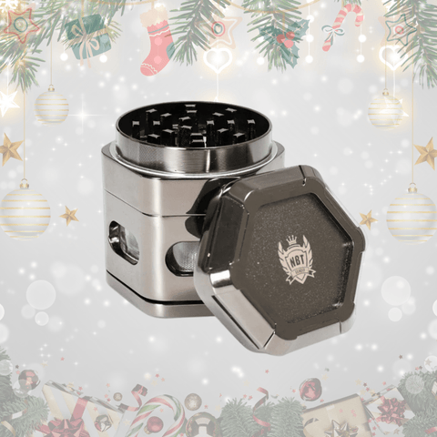 NBT Metal Hexagon Grinder 63mm 4xParts | Shisha Glass