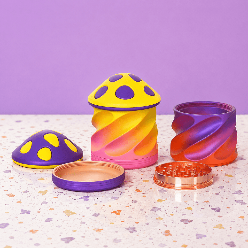 NBT Mushroom BW4 Grinder 75mm 4pcs | Shisha Glass
