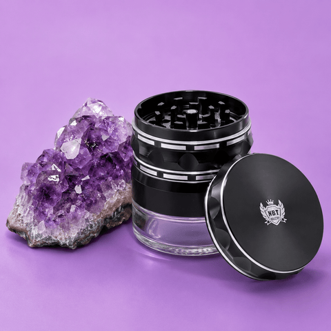 NBT Scarlet Aluminum grinder with container 63mm 4X Parts | Shisha Glass