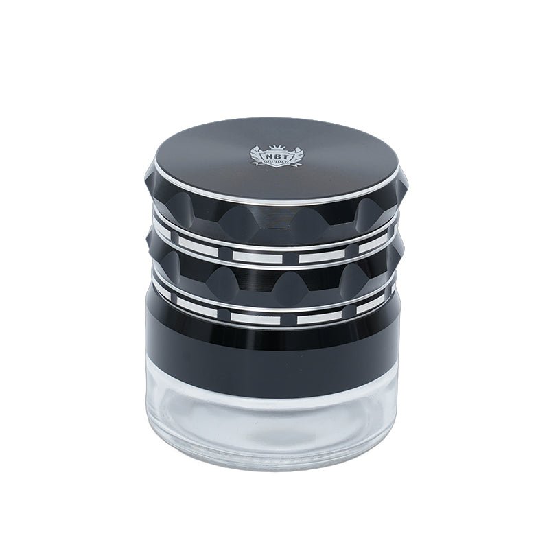 NBT Scarlet Aluminum grinder with container 63mm 4X Parts | Shisha Glass