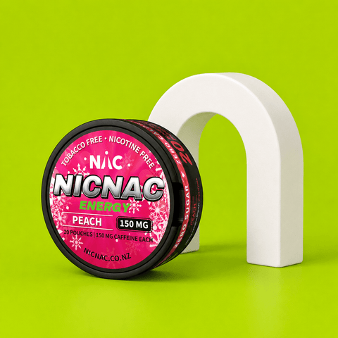 NicNac Peach Caffeine Pouch | Shisha Glass