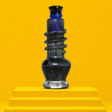 Patterned Coloured Twister Round Base Glass Waterpipe 15.2cm | Shisha Glass