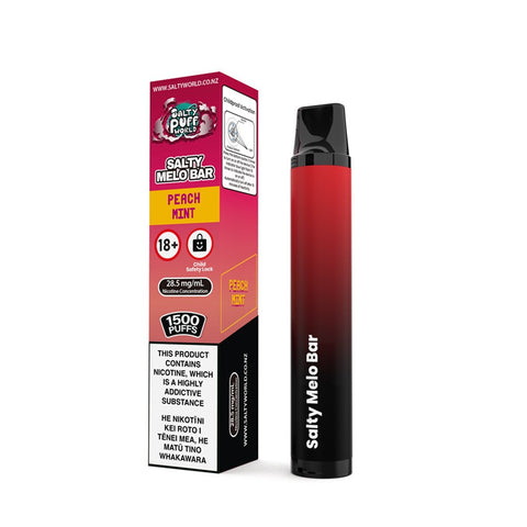 Peach Mint - Salty MELO Bar Disposable Vape 28.5mg/ml | Shisha Glass