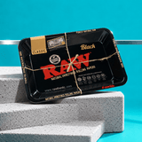 RAW Black Rolling Tray (Mini) | Shisha Glass