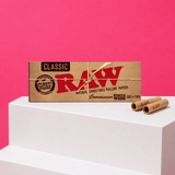 RAW Classic Connoisseur Single Wide Papers + Tips | Shisha Glass