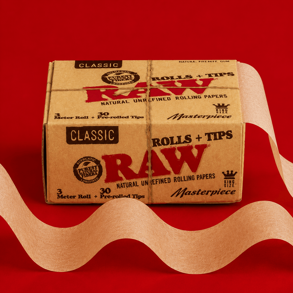RAW Classic Masterpiece King Size Roll and Tips | Shisha Glass