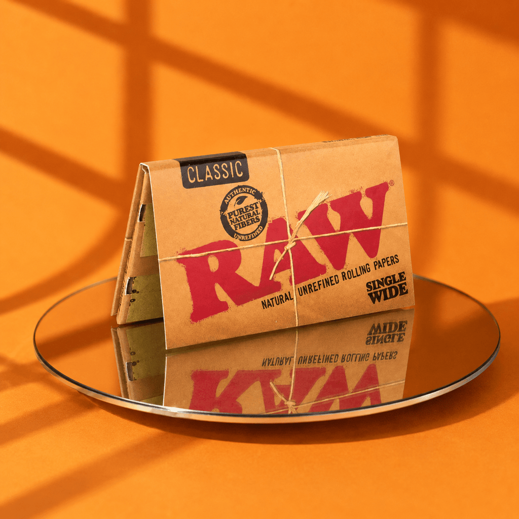Raw Classic Single wide paper 100 Leaves | Shisha Glass