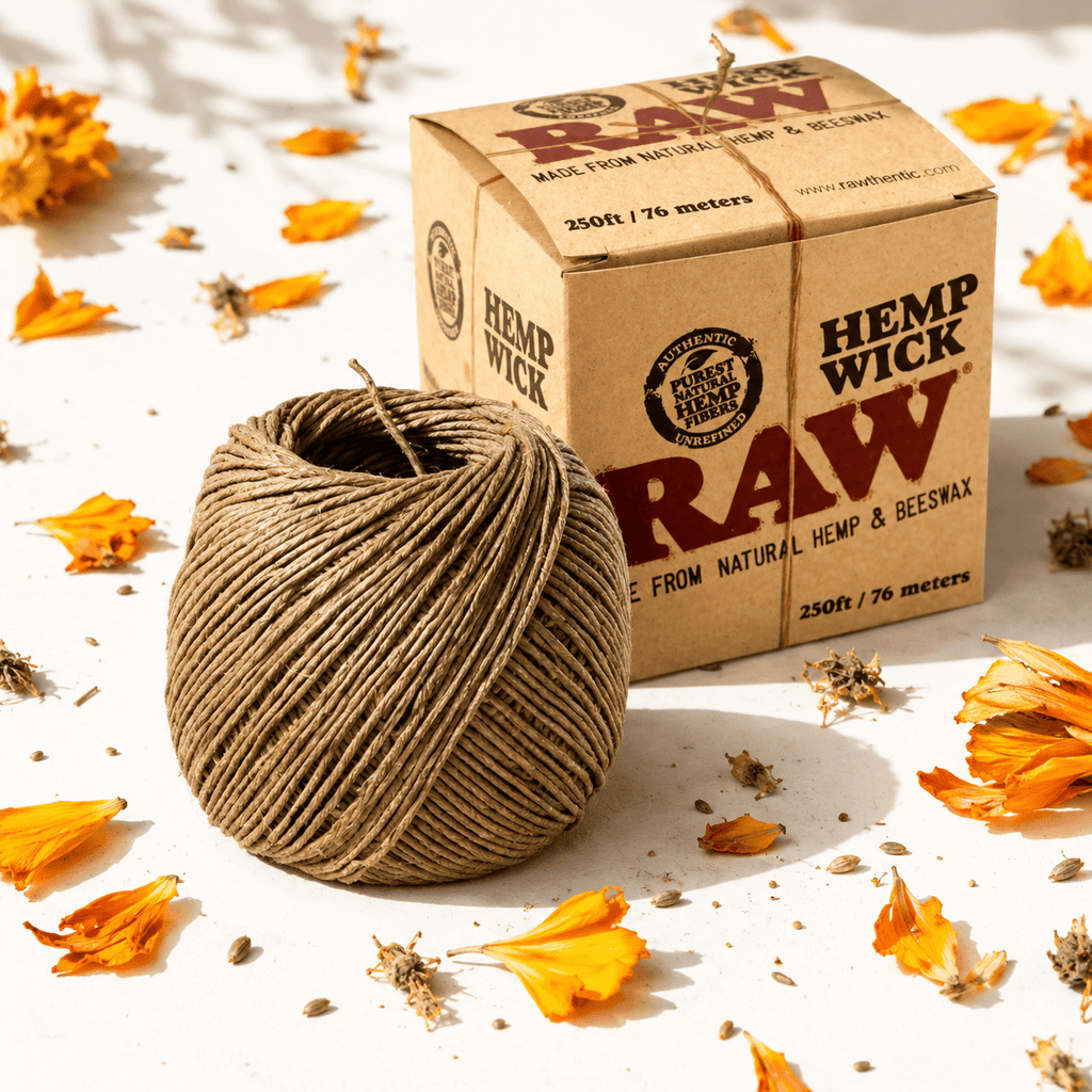 RAW Hemp Wick Ball 250ft | Shisha Glass