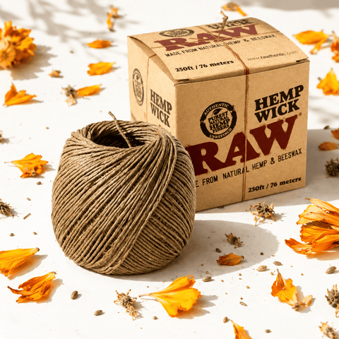 RAW Hemp Wick Ball 250ft | Shisha Glass