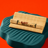 Raw Natural Bamboo Rolling Mat | Shisha Glass