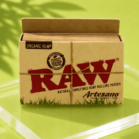 RAW Organic Artesano 1 1/4 Paper + Tip | Shisha Glass