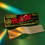 RAW ORGANIC BLACK Unrefined 1 1/4 Rolling Papers | Shisha Glass