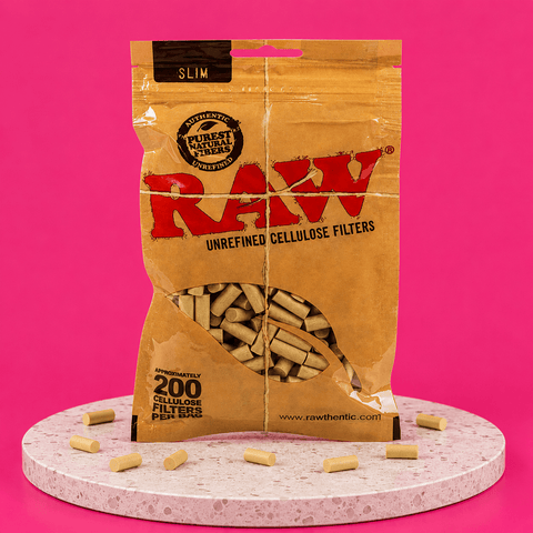 Raw Slim Filter 200 Per Bag | Shisha Glass