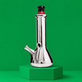 Reflective Beaker Base Glass Waterpipe With Ice Catcher 20cm | Shisha Glass