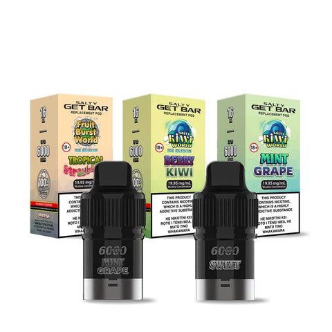 Salty Get Bar Replacement Pods | Shisha Glass
