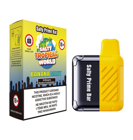 Salty Prime Bar Banana Mint Disposable Vape | Shisha Glass