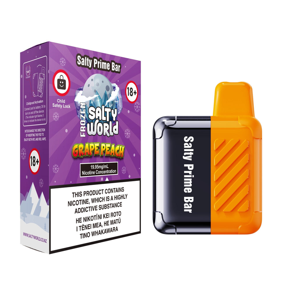 Salty Prime Bar Grape Peach Disposable Vape | Shisha Glass