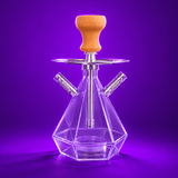 Shisha Glass Diamond Hookah 1xHose 22cm | Shisha Glass