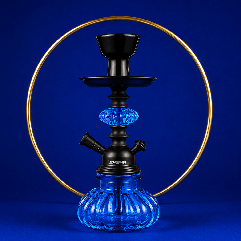 Shisha Glass Flat Diamond Hookah 1x Hose 21cm | Shisha Glass