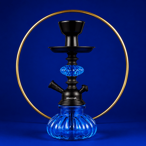 Shisha Glass Flat Diamond Hookah 1x Hose 21cm | Shisha Glass