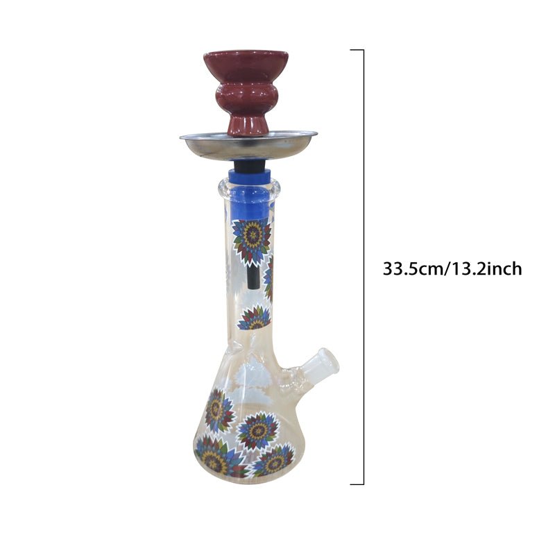 Shisha Glass Floral Shisha Pipe Vase 25cm | Shisha Glass