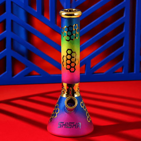 Shisha Glass Rasta Honeycomb Shisha Pipe Vase 26cm | Shisha Glass