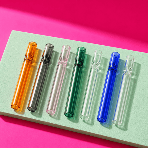 Shisha Glass Transparent Tube Straw Glass Cig Holder Hitter Pipe | Shisha Glass