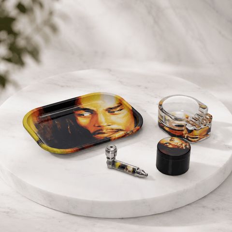 Shishaglass 4 in 1 Complete Smoking Set Box (Pipe,Grinder,Ash Tray,Rolling Tray) | Shisha Glass