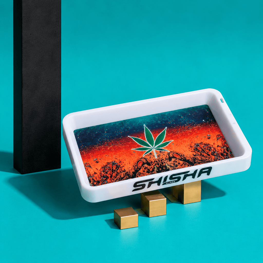 ShishaGlass 7-Color Glow White Rolling Tray | Shisha Glass