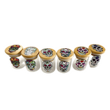 Shishaglass Bamboo Stash Pop Top Storage Glass Jar S1 | Shisha Glass